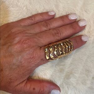 Elegant Gold-Tone Statement Ring